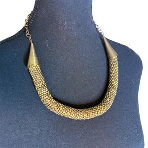 Vintage Gold/Bronze Toned Snake Coil Necklace Thick Chunky Choker